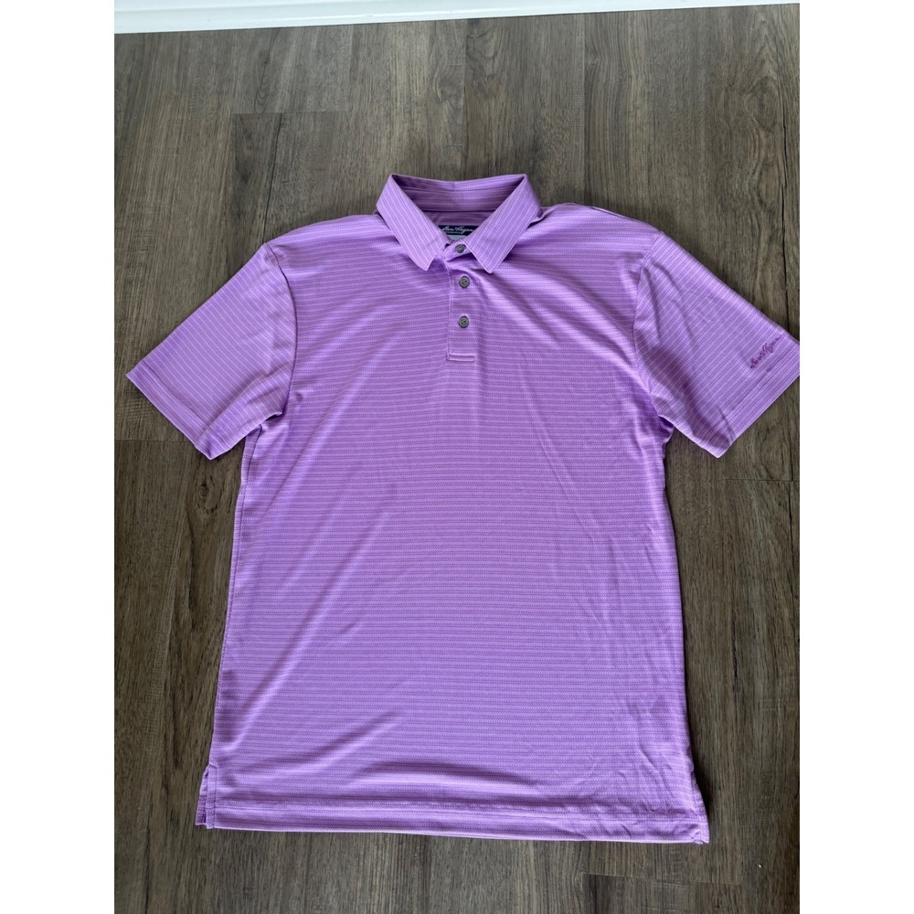 Ben Hogan Performance Women's Golf Polo Shirt Purple Herringbone Size Small